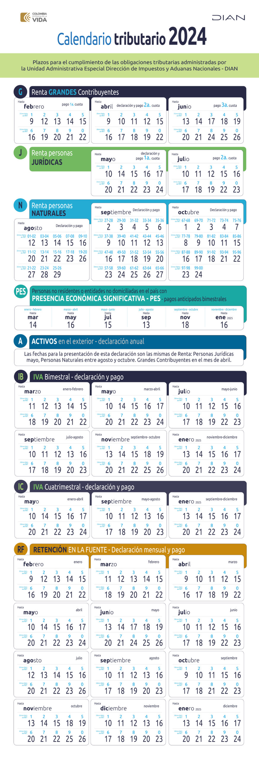 Calendario Tributario 2024 AMC AUDIT